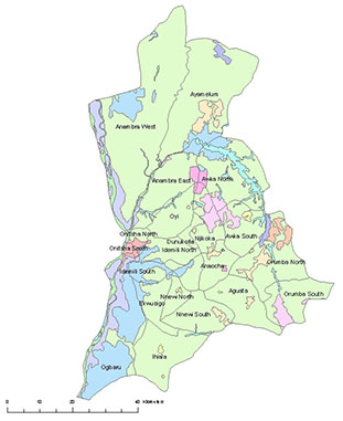 Anambra State map